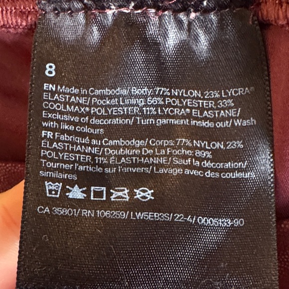 ❤️Lululemon Wunder Train High Rise Leggings 25” Radiate Foil Print Red Merlot ❤️ - Picture 5 of 9